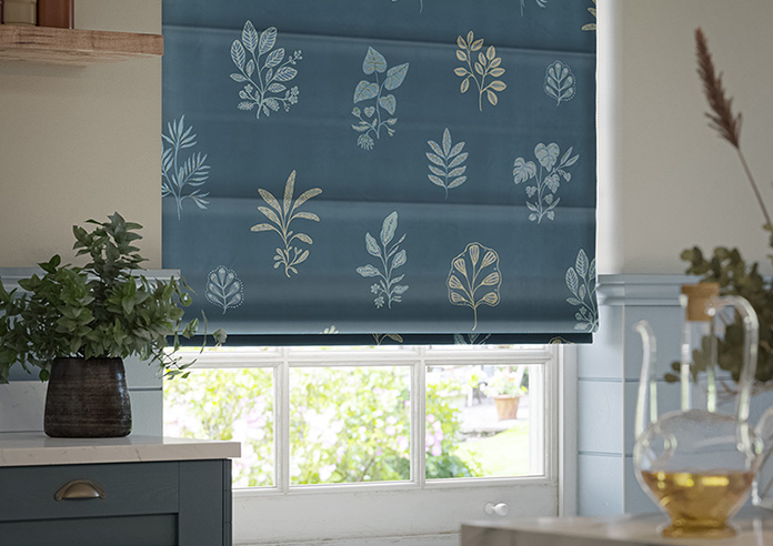 Botanical Velvet, Oceania - Twist&Fit Roman Blind - Image 5